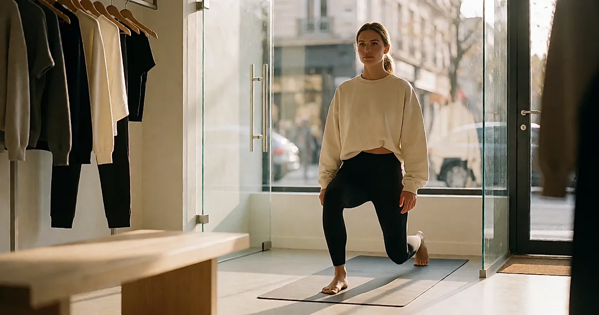 Le sportswear en boutique : quand le magasin devient studio et que la tenue technique sert de ticket d'entrée