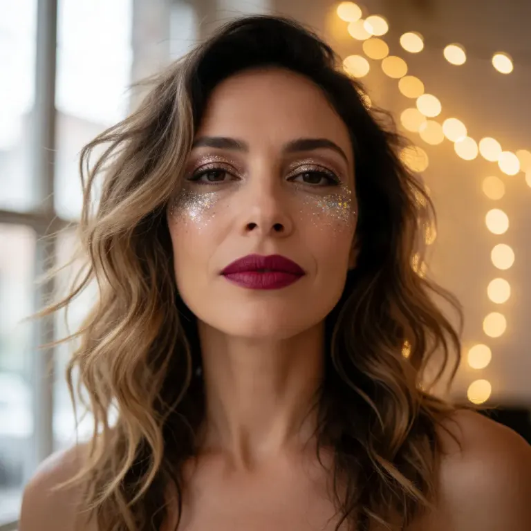 Festive beauty: glitter make-up and party looks for New Year's Eve