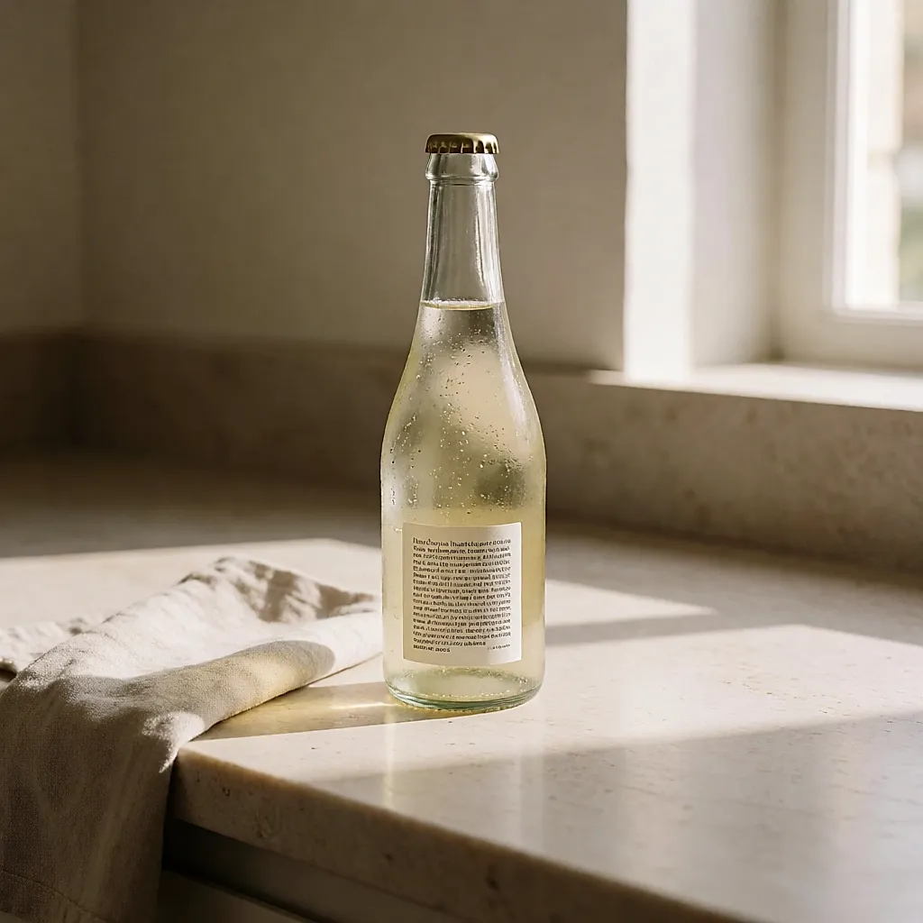 Boisson pétillante prébiotique en verre : l'alternative peu sucrée au soda, à servir bien frais