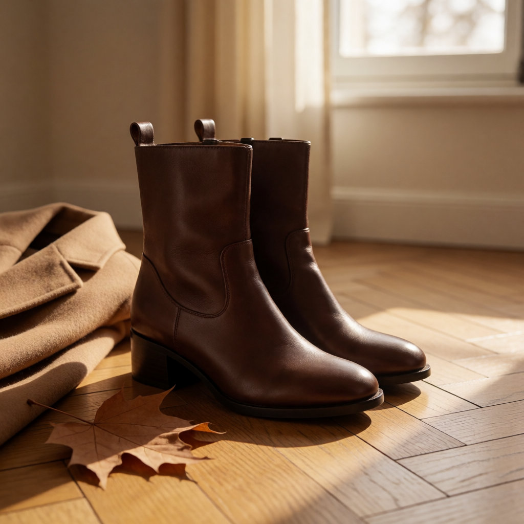 Bottines d'automne : choisir un cuir souple et un talon stable pour une allure nette