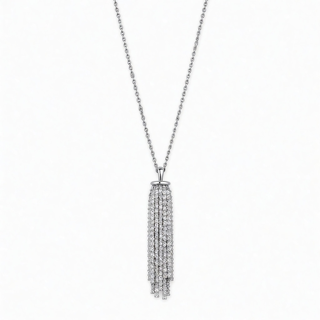 Photo produit inspirée de Pendentif Pompon Or Blanc (réf. JPN00513M)