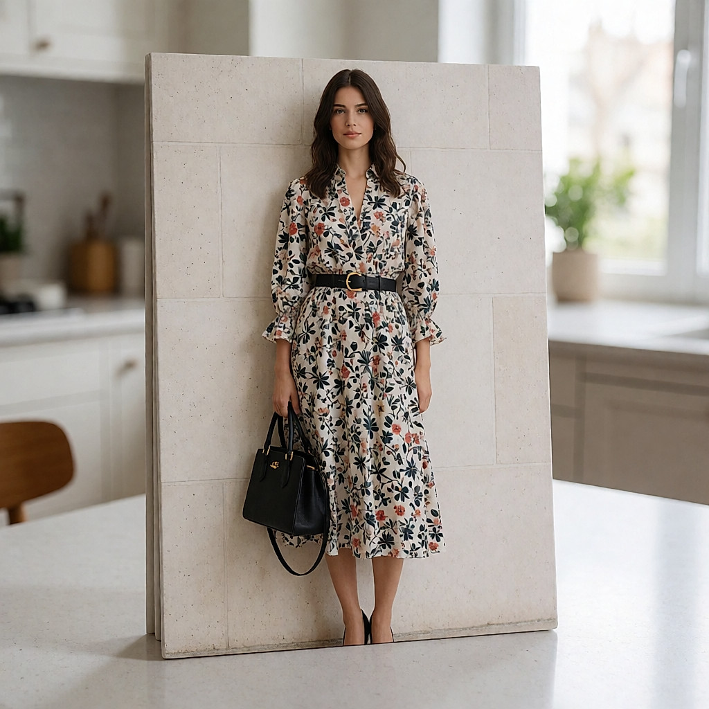Entrada parisina de la maison Chloé, con firma dorada sobre piedra clara