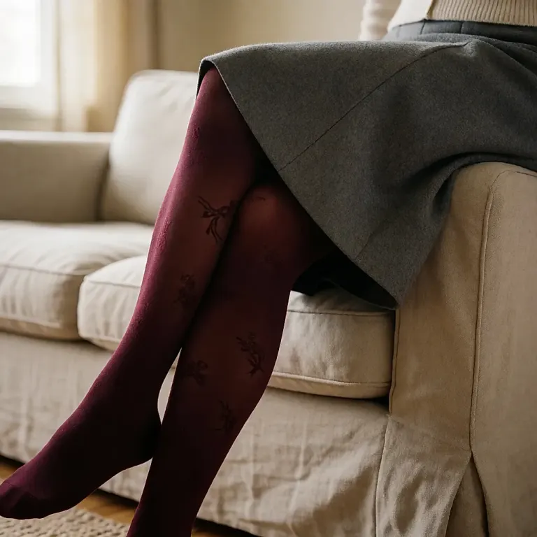 Collants de inverno com fantasia, materiais quentes e cores profundas para aquecer saias e vestidos