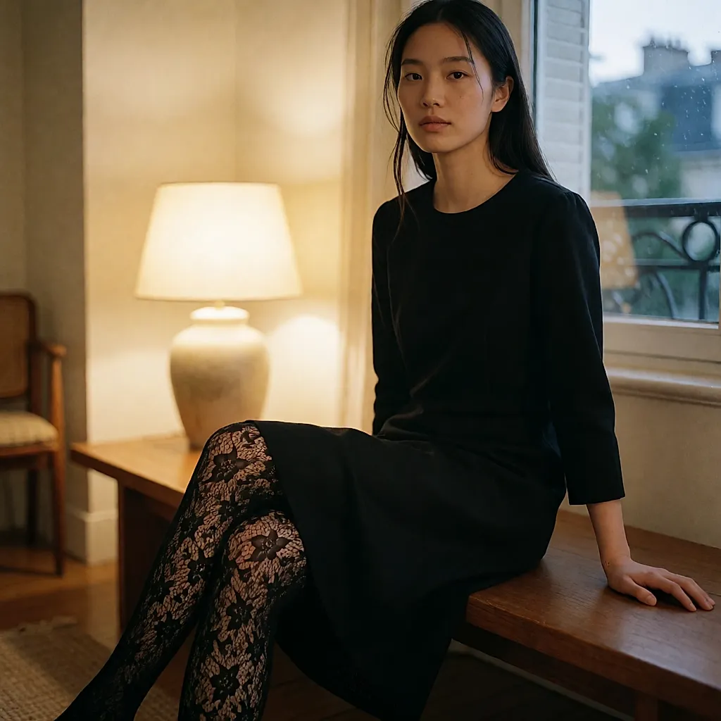 Medias de fantasía que despiertan un look de noche