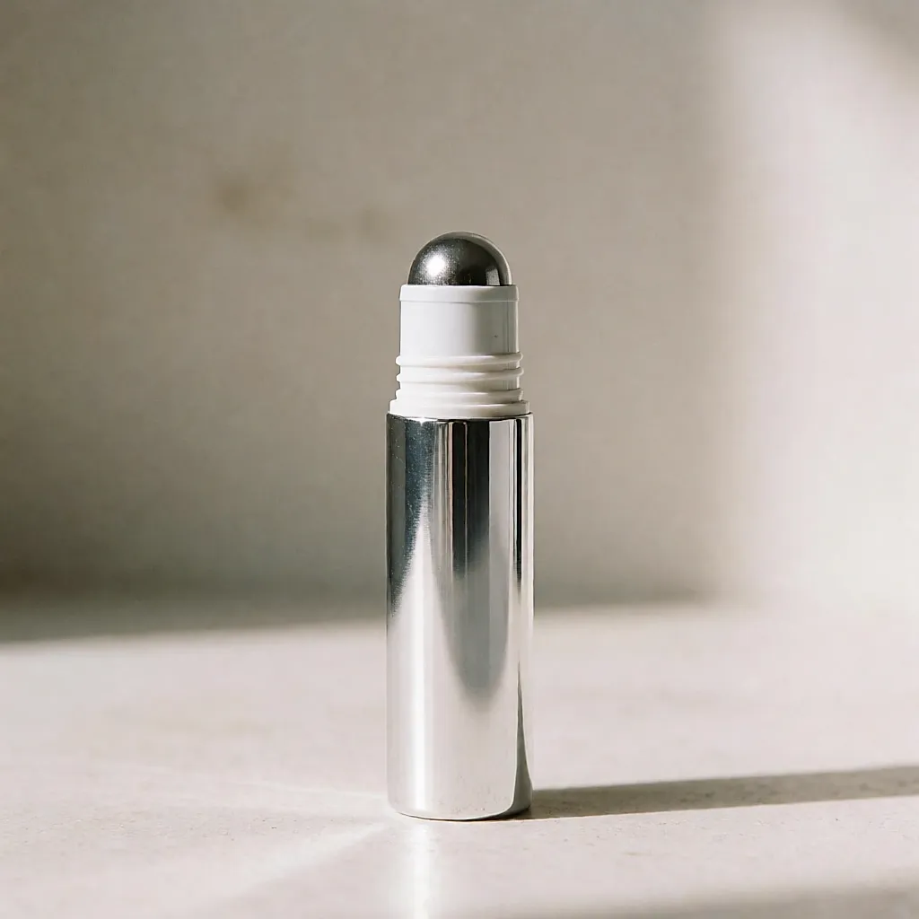 Roll-on correcteur anti-taches au flacon fin et à l'embout métallique