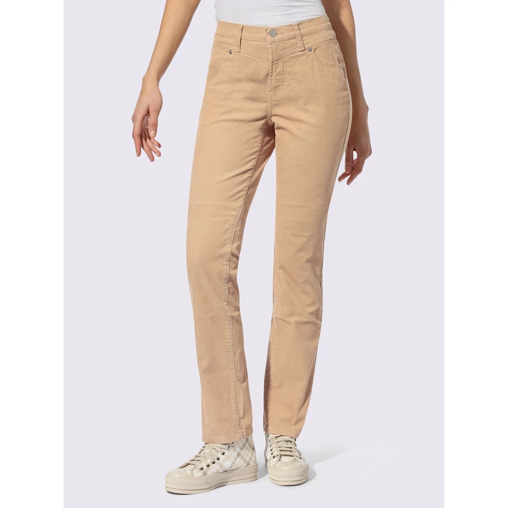 pantalon droit à côte fine