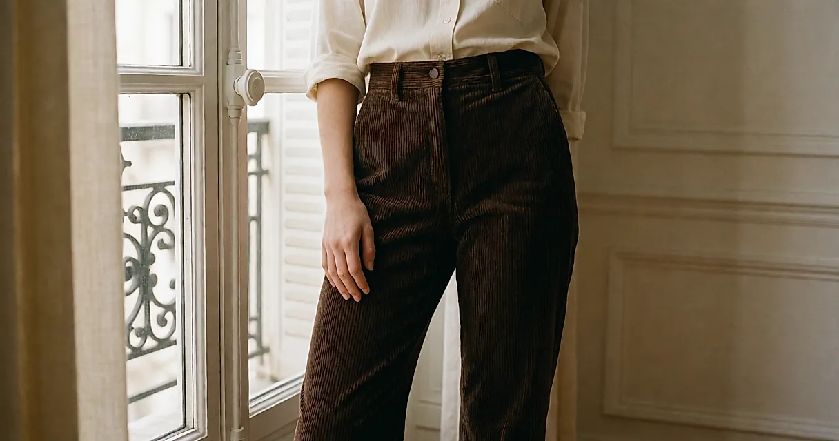 Velours côtelé : la largeur de côte qui décide du tombé et de l’allure du pantalon