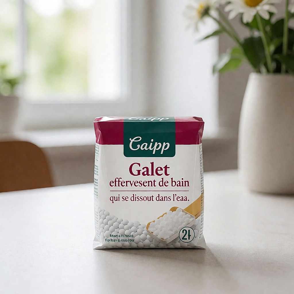Pastilha efervescente de banho Kneipp a dissolver-se na água