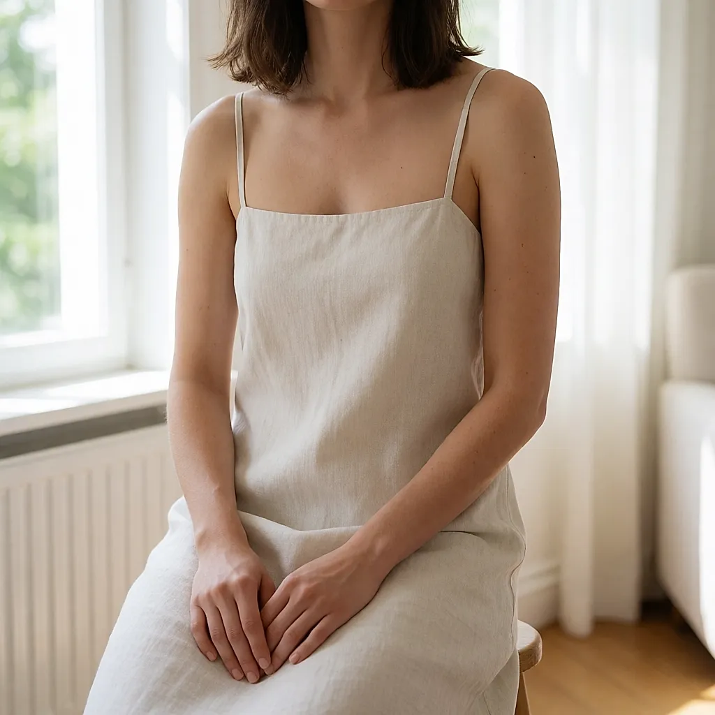 Melvita's white and orange organic lip stick on a linen cloth