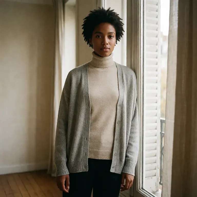 Deux mailles fines superposées plutôt qu'un gros pull : la stratégie layering de la mi-saison