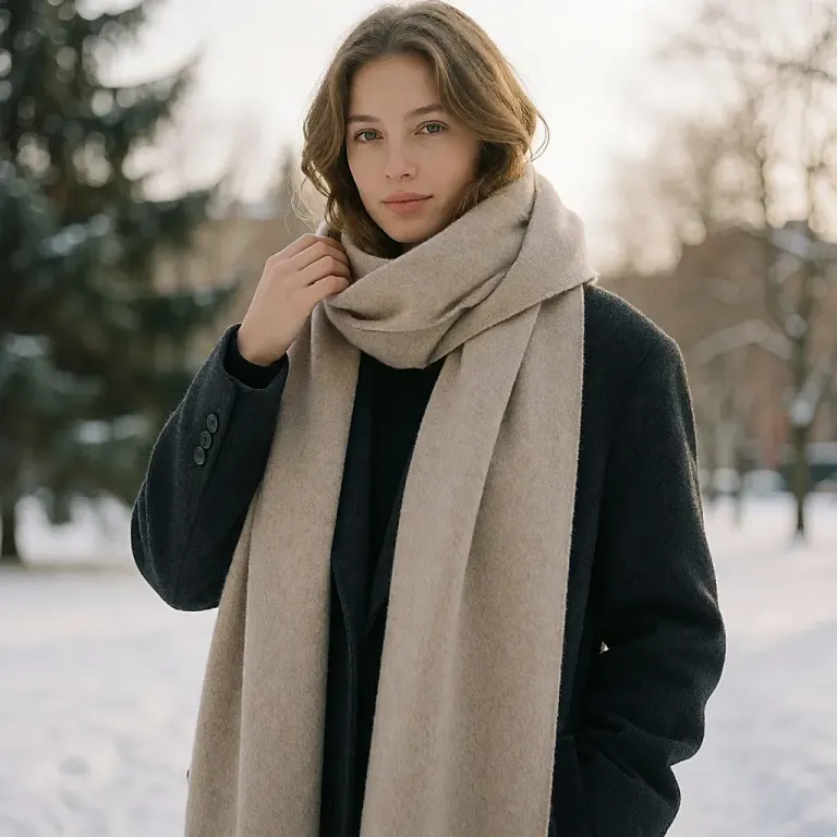 Écharpe XXL en laine : le tombé et le volume qui enveloppent l'allure tout l'hiver