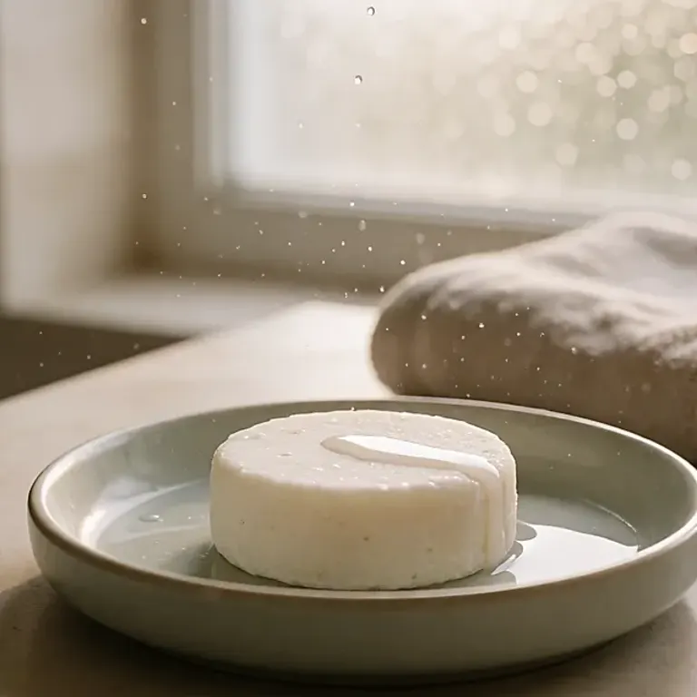Shampoing solide et eau calcaire : comprendre le film blanchâtre qui reste sur les cheveux