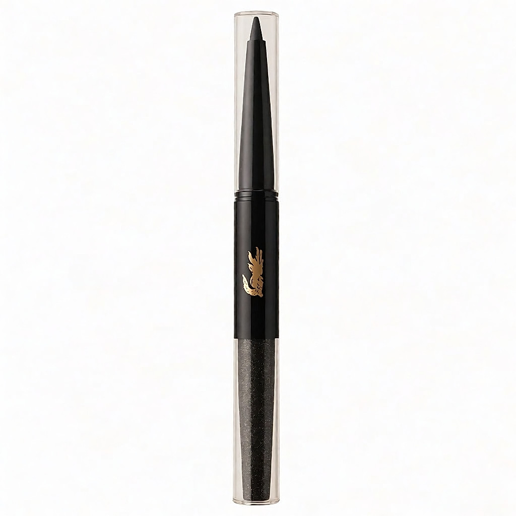 Un duo d'eyeliners noir et lamé.