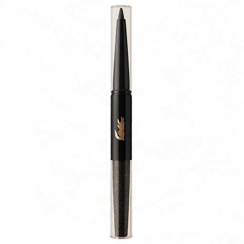 Ein Duo aus schwarzem und schimmerndem Eyeliner.