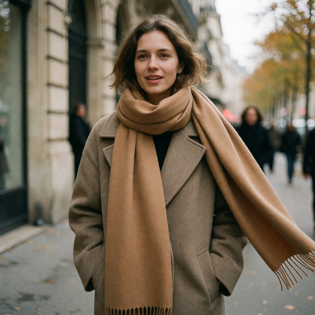 Foulard oversize : la pièce montante de la saison et les façons de la nouer