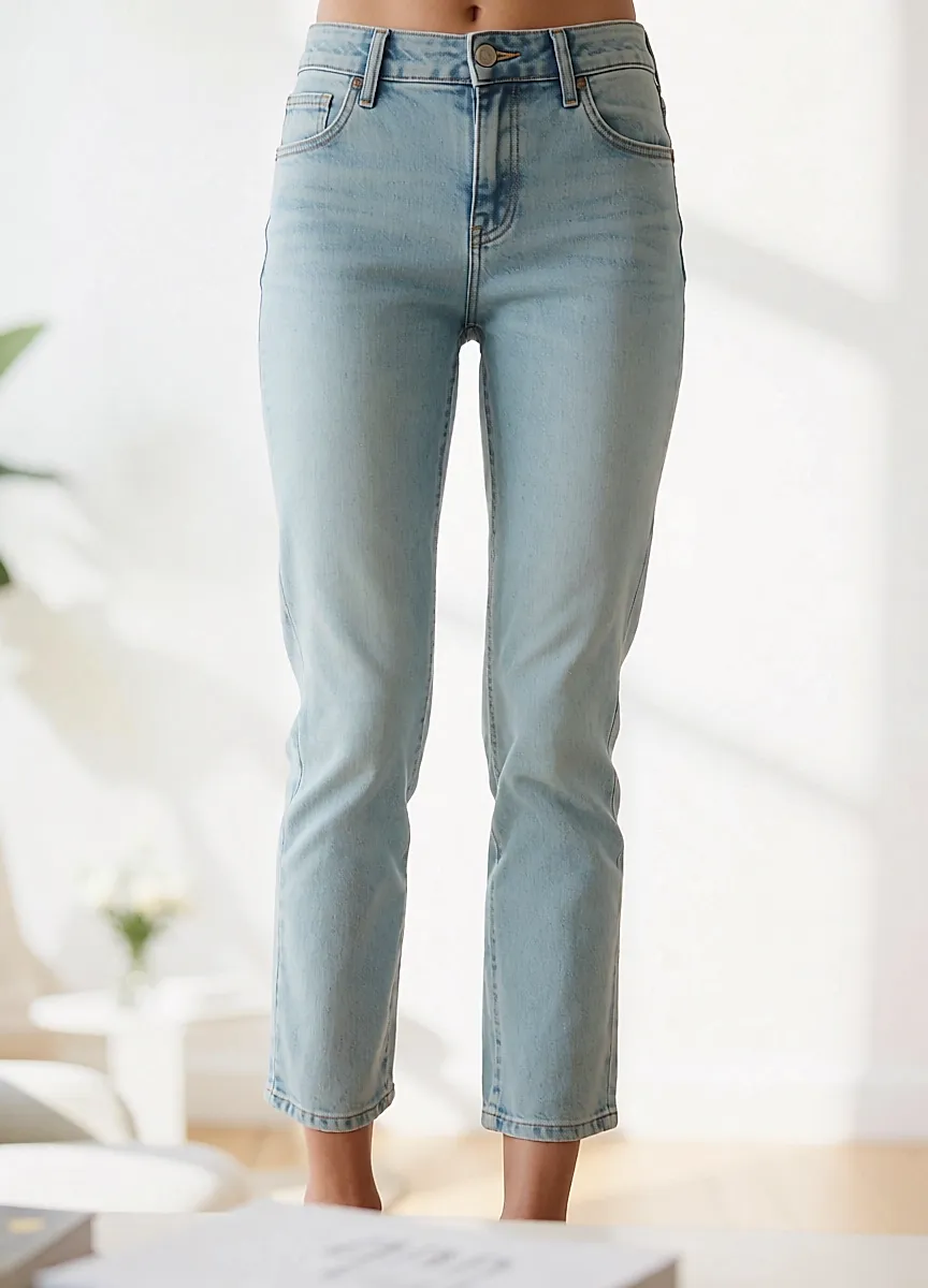 Foto de producto inspirada en el jean pitillo Adele de talle medio de J Brand