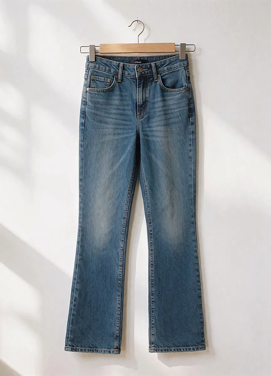 Foto de producto inspirada en el jean de campana J Brand negro, talla 24 US, de algodón y elastano