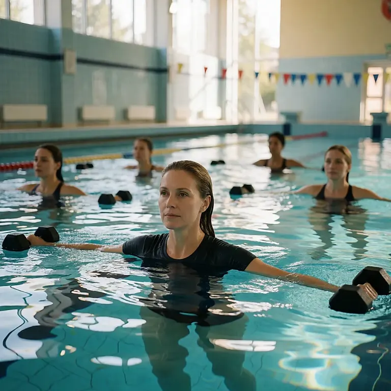 La gimnasia acuática, una actividad suave en la piscina que cuida la forma física y protege las articulaciones
