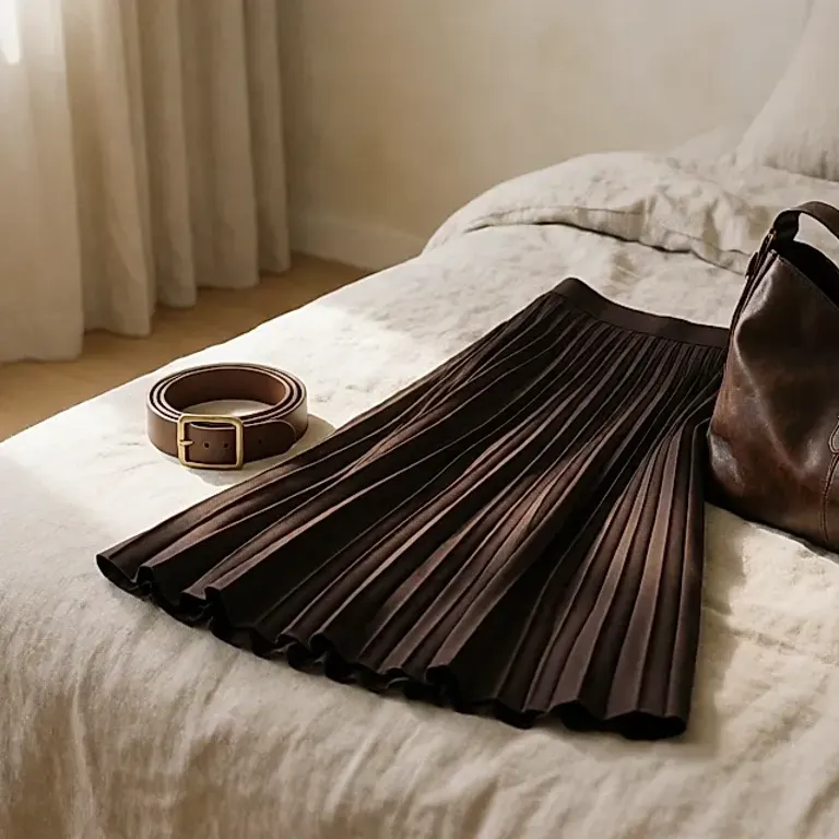 La ceinture, la jupe plissée et le sac ancien : le trio qui redessine la silhouette cet automne