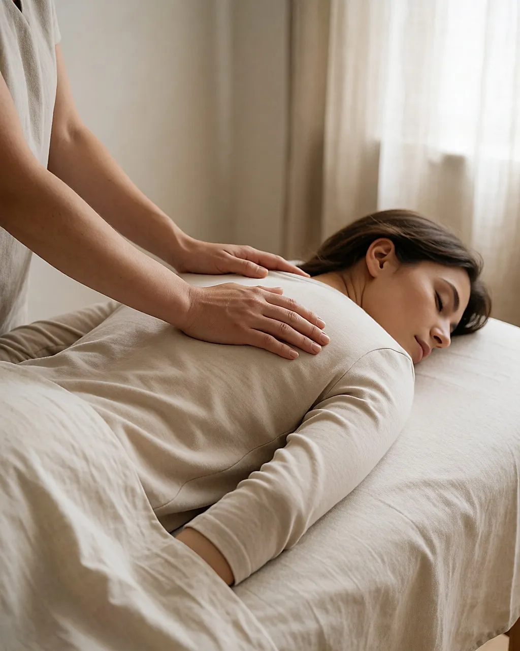 A gentle hands-on technique for releasing tension and restoring a sense of wellbeing