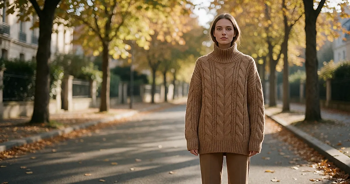 La maille épaisse comme pièce extérieure : le rôle du manteau réinventé en octobre