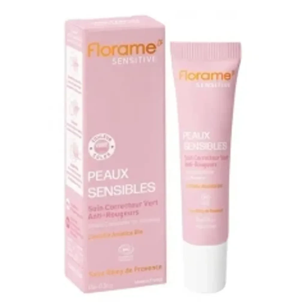 Fotografia de produto inspirada em Sensitive Soin Correcteur Vert Anti-Rougeurs Peaux Sensibles Centella Asiatica Bio 15 ml