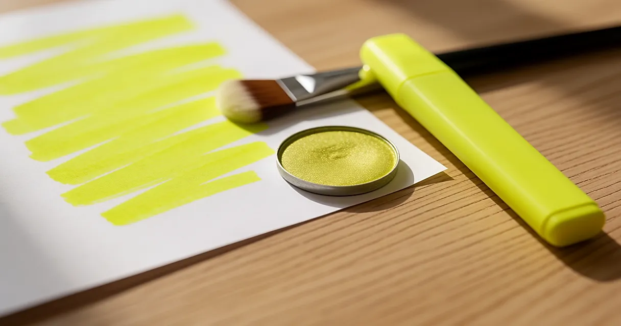 Surligneur de bureau et fard fluo : ce que la peau accepte vraiment