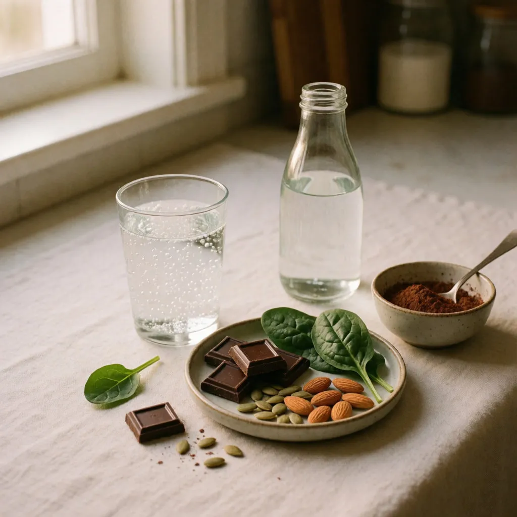 Magnesium-rich foods such as dark chocolate, nuts and pulses, and why this essential mineral matters