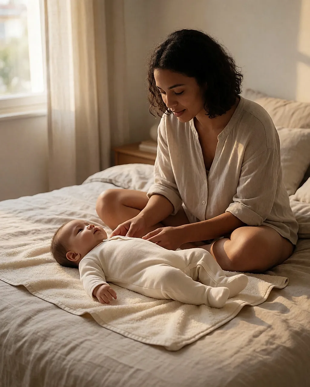 Babymassage: ein Abendritual für Entspannung und Wohlbefinden