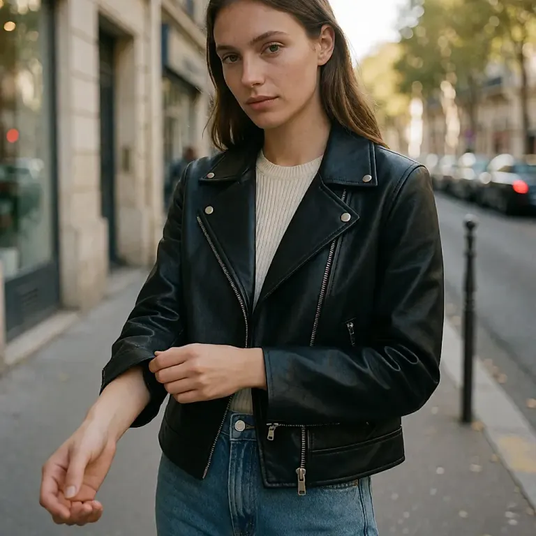 The biker jacket, a rock-style fashion staple