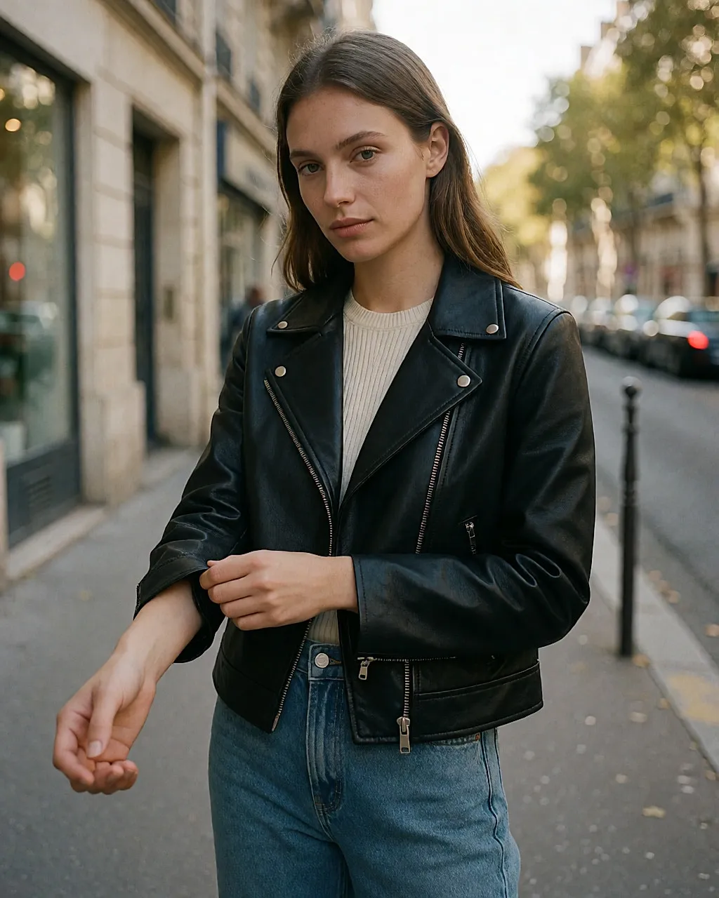 The biker jacket, a rock-style fashion staple