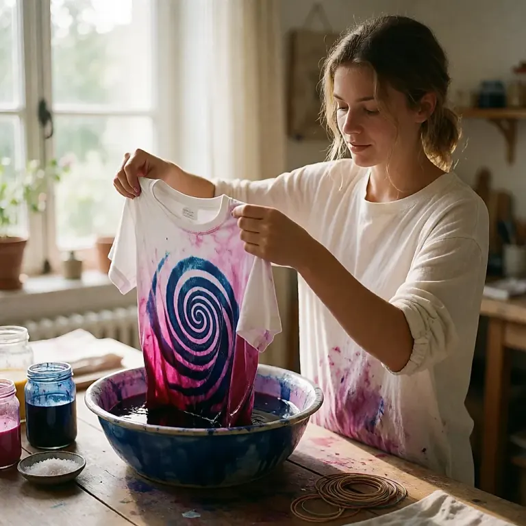 Tie-dyeing a T-shirt at home, a creative way to spend a Sunday afternoon