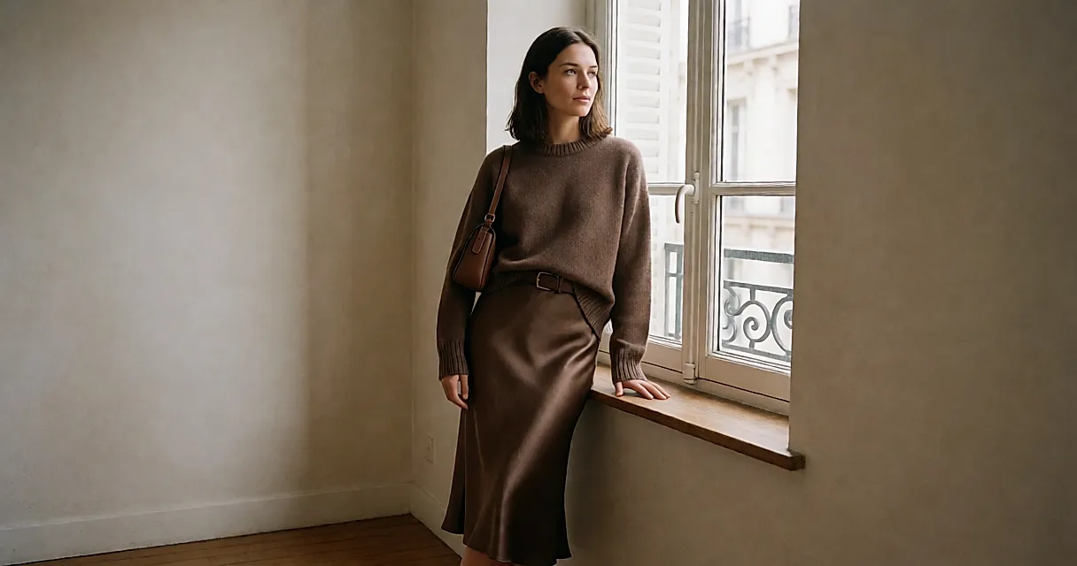 Total look monochrome : trois textures et une couleur pour une silhouette qui tient