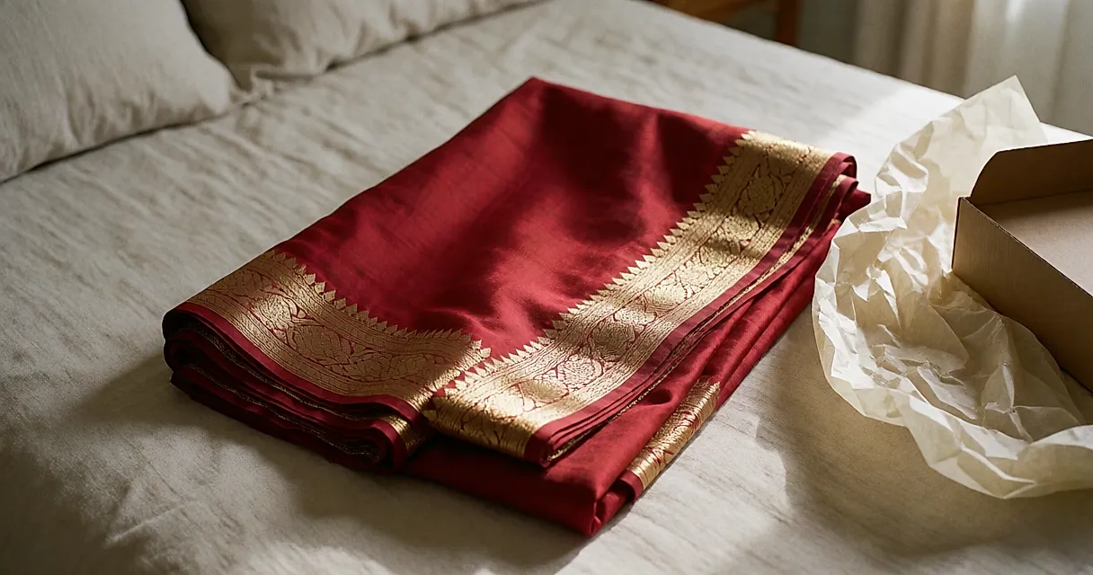 Le zari, fil de métal des saris de cérémonie : poids, entretien et transmission d'une pièce de famille