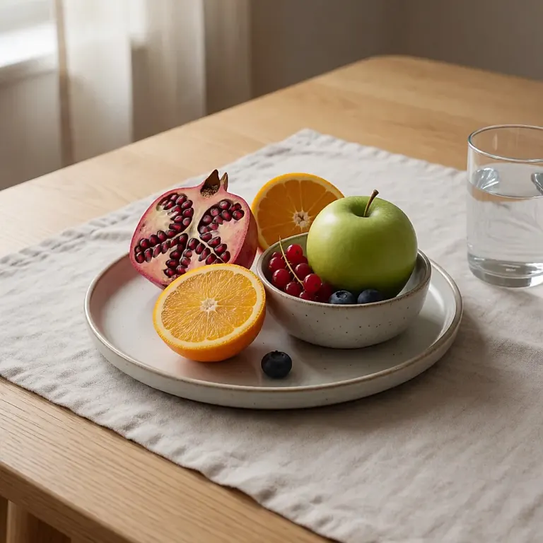 Fresh seasonal fruit on a kitchen table, an easy everyday addition to any meal