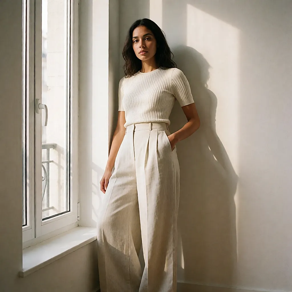 Linen trousers in a fluid cut that keep legs cool on hot summer days