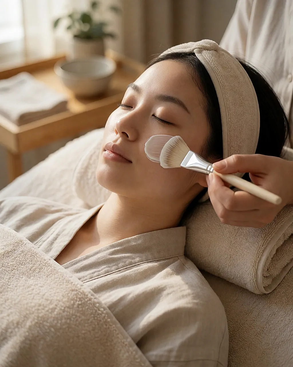 Tratamento facial em centro de estética, com um protocolo adaptado à pele