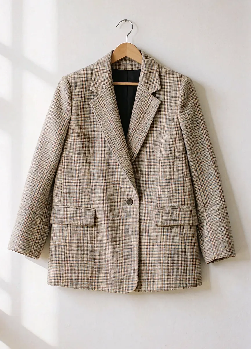 Foto de producto inspirada en blazer con hombros marcados