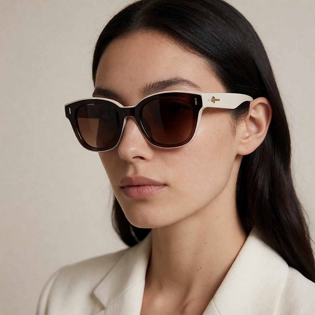 Lunettes de soleil au style rétro.