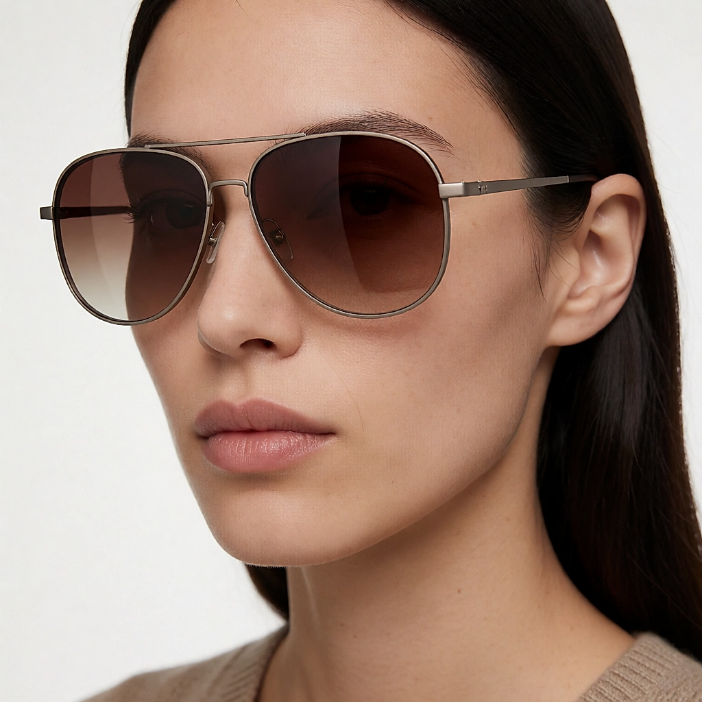 Lunettes aviateur, verres dégradés.