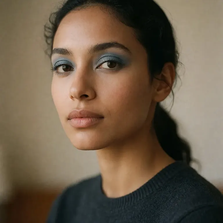 Augen-Make-up: Wie Sie blauen Lidschatten ohne Fehlgriff tragen