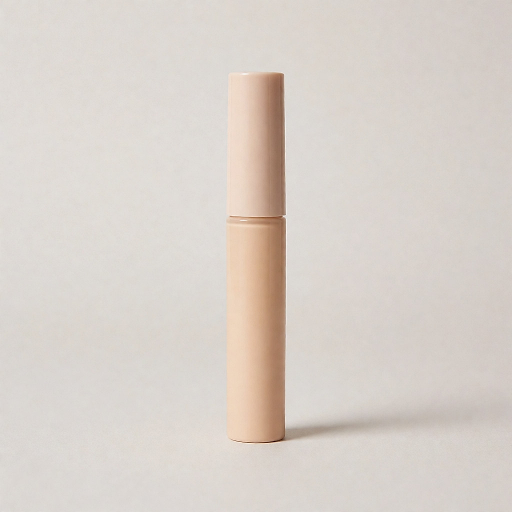 Tube de correcteur clair posé sur une surface neutre