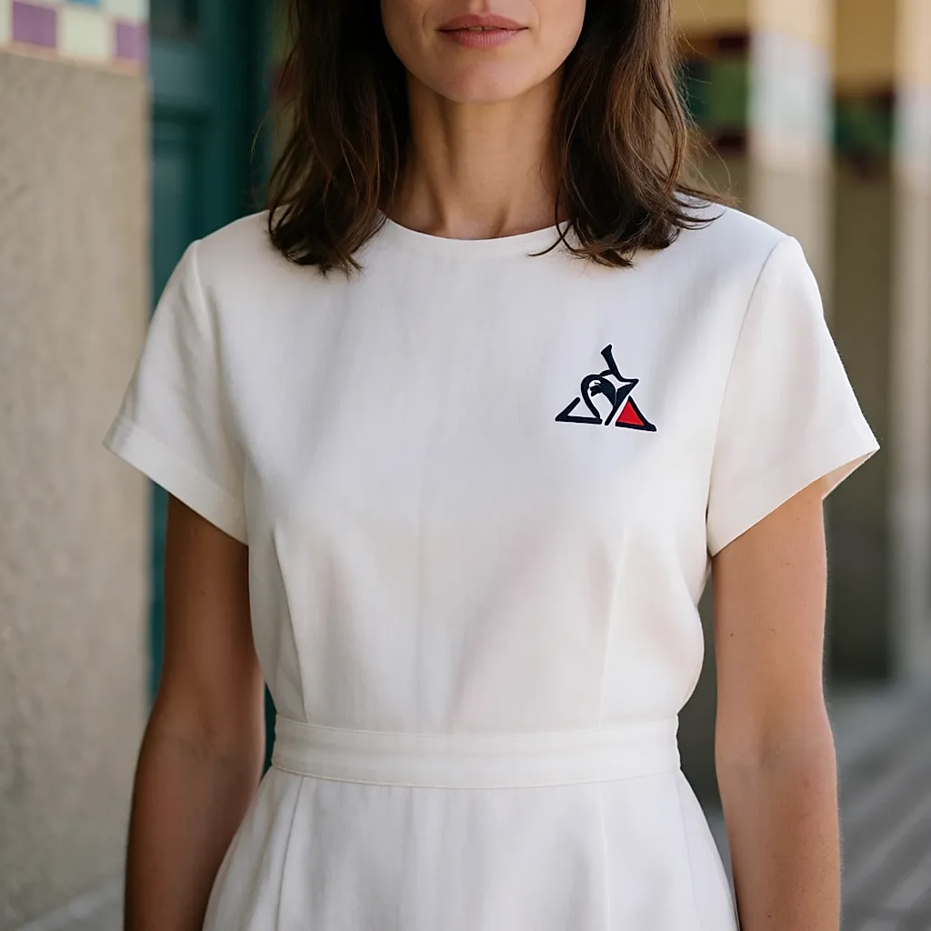 White leather Le Coq Sportif trainers with the rooster emblem