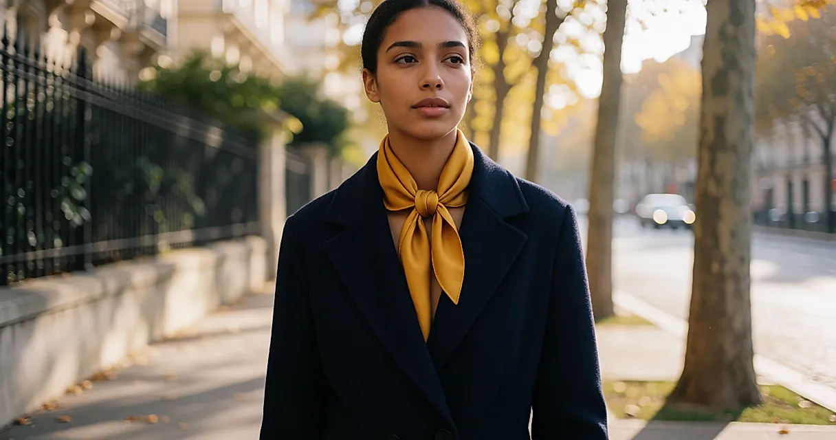 Le jaune moutarde en touche : la nuance d'automne qui réveille une silhouette sobre