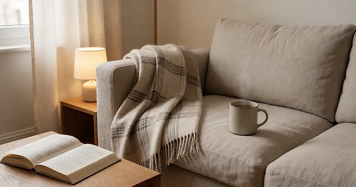 A slow Sunday at home: soft layers, low light and an unhurried pace