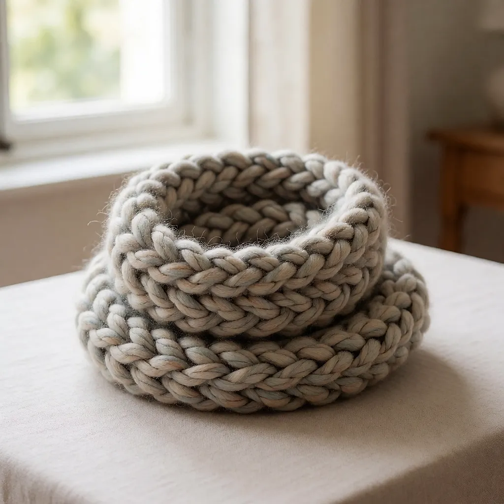 Écharpe en grosse maille
