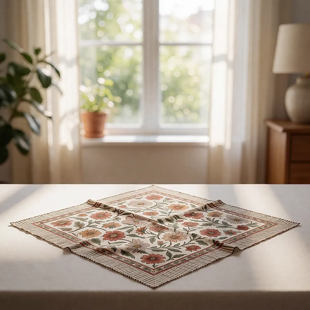 Foulard en coton imprimé (label GOTS) — La Redoute