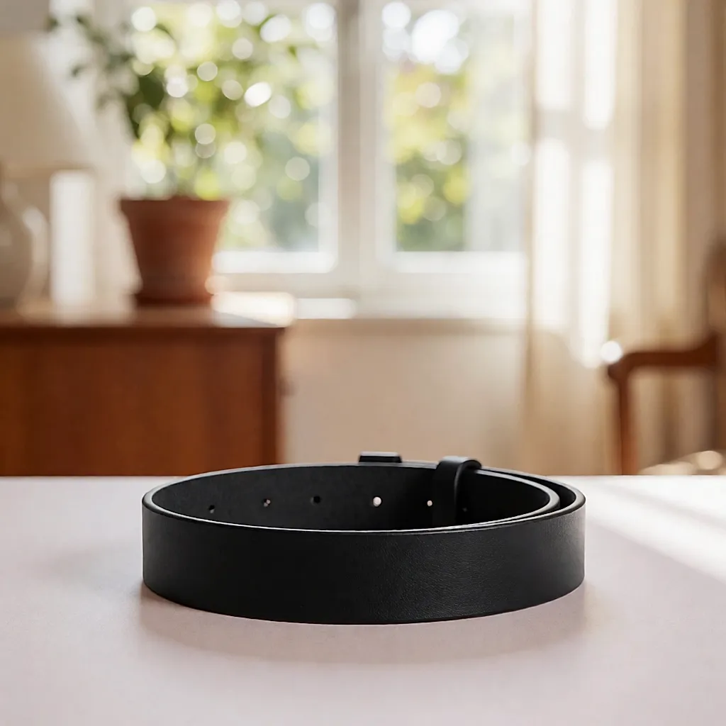 Ceinture en cuir pleine fleur à boucle discrète — La Ceinture Française