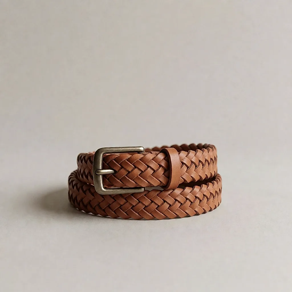 Ceinture en cuir tressé — La Maison de la Ceinture