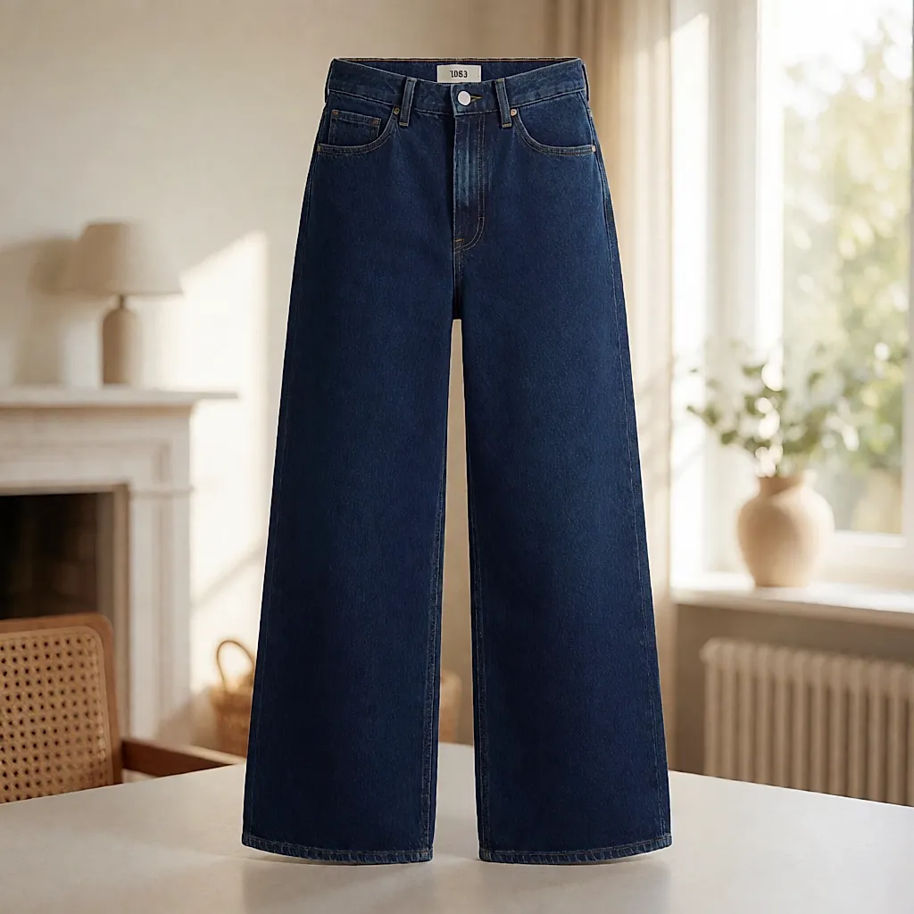 Jean en toile brute indigo profond — 1083